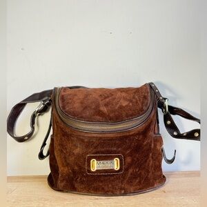 Brown Suede Men's Messenger Bag